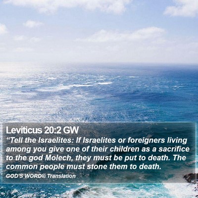 Leviticus 20:2 GW Bible Verse Image