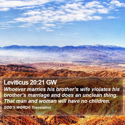 Leviticus 20:21 GW Bible Verse Image