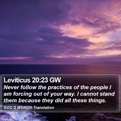 Leviticus 20:23 GW Bible Verse Image