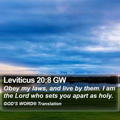 Leviticus 20:8 GW Bible Verse Image