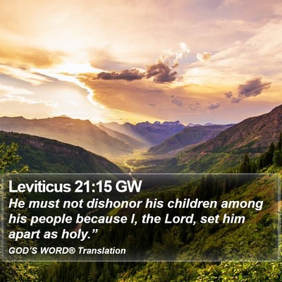 Leviticus 21:15 GW Bible Verse Image