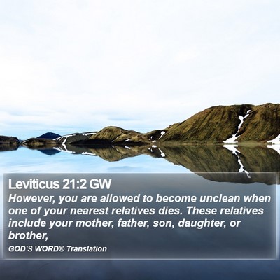 Leviticus 21:2 GW Bible Verse Image