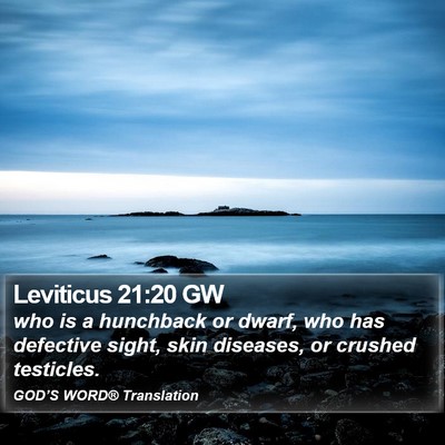 Leviticus 21:20 GW Bible Verse Image
