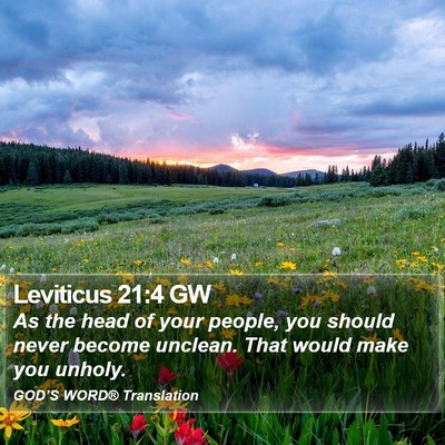 Leviticus 21:4 GW Bible Verse Image