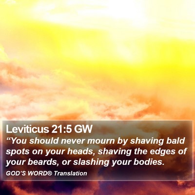 Leviticus 21:5 GW Bible Verse Image