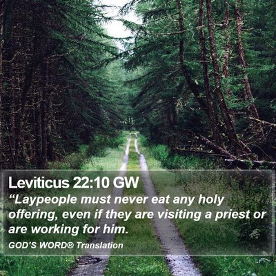 Leviticus 22:10 GW Bible Verse Image