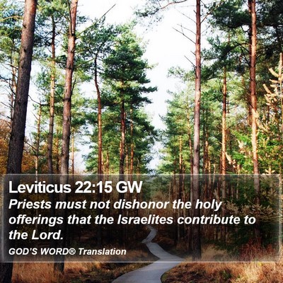 Leviticus 22:15 GW Bible Verse Image