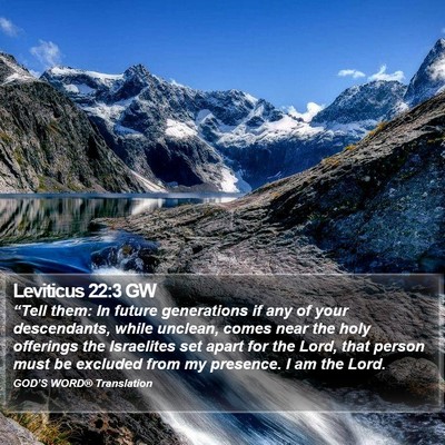 Leviticus 22:3 GW Bible Verse Image