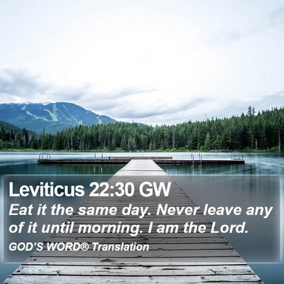 Leviticus 22:30 GW Bible Verse Image