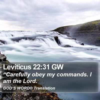 Leviticus 22:31 GW Bible Verse Image
