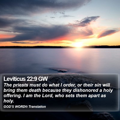 Leviticus 22:9 GW Bible Verse Image