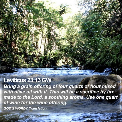 Leviticus 23:13 GW Bible Verse Image