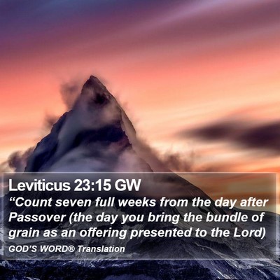 Leviticus 23:15 GW Bible Verse Image