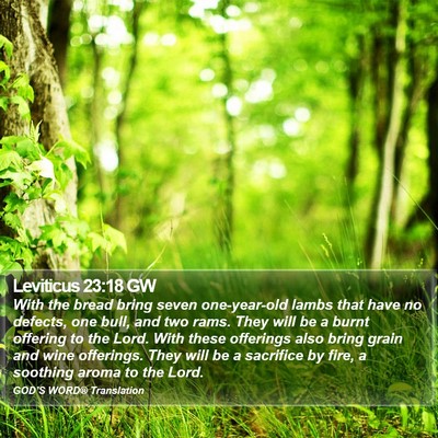 Leviticus 23:18 GW Bible Verse Image