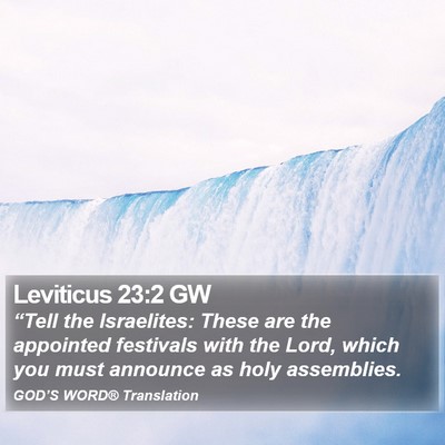 Leviticus 23:2 GW Bible Verse Image