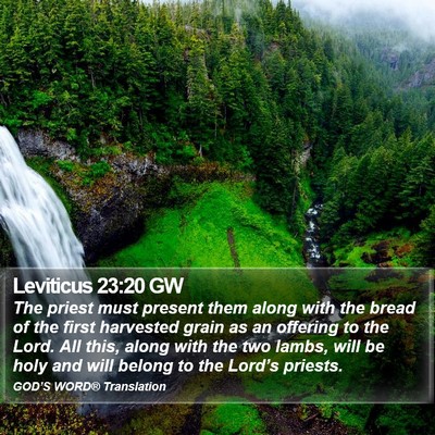 Leviticus 23:20 GW Bible Verse Image