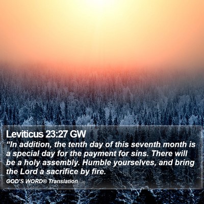 Leviticus 23:27 GW Bible Verse Image
