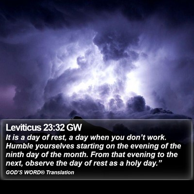 Leviticus 23:32 GW Bible Verse Image