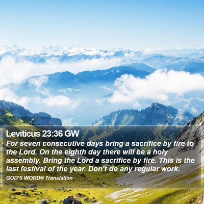 Leviticus 23:36 GW Bible Verse Image