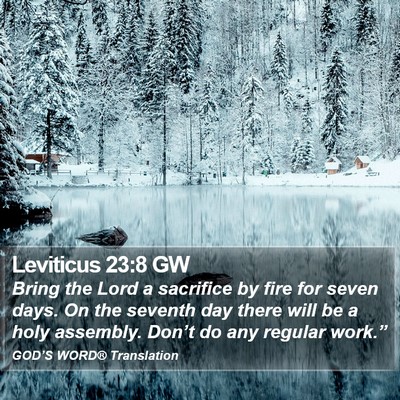 Leviticus 23:8 GW Bible Verse Image
