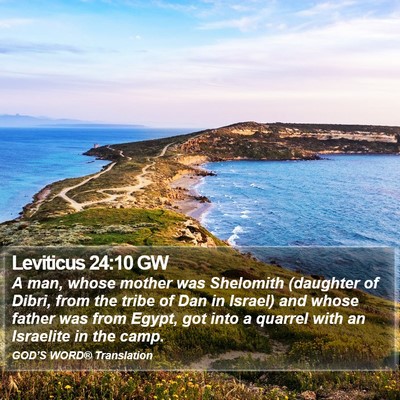 Leviticus 24:10 GW Bible Verse Image