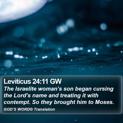 Leviticus 24:11 GW Bible Verse Image