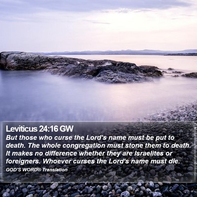 Leviticus 24:16 GW Bible Verse Image
