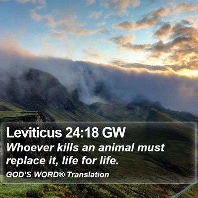 Leviticus 24:18 GW Bible Verse Image