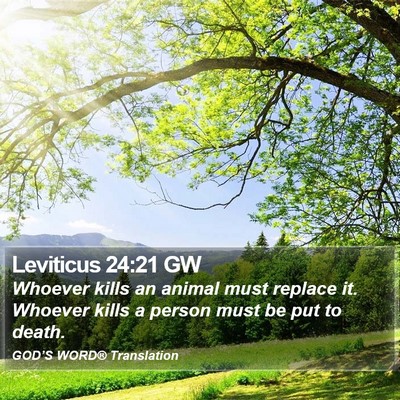 Leviticus 24:21 GW Bible Verse Image