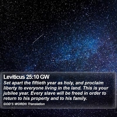Leviticus 25:10 GW Bible Verse Image