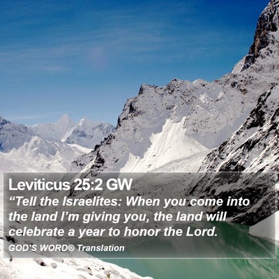 Leviticus 25:2 GW Bible Verse Image