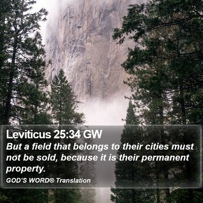 Leviticus 25:34 GW Bible Verse Image