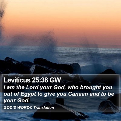 Leviticus 25:38 GW Bible Verse Image