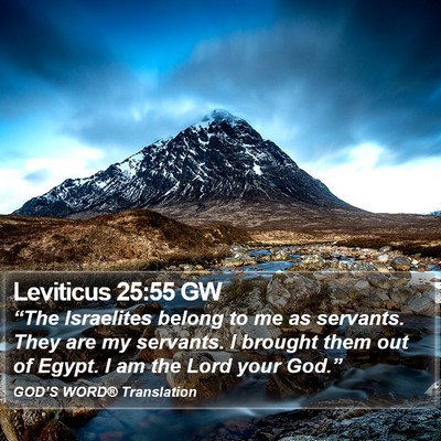 Leviticus 25:55 GW Bible Verse Image
