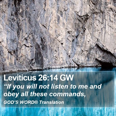 Leviticus 26:14 GW Bible Verse Image