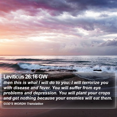 Leviticus 26:16 GW Bible Verse Image