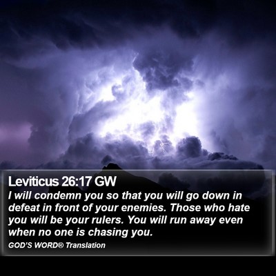 Leviticus 26:17 GW Bible Verse Image
