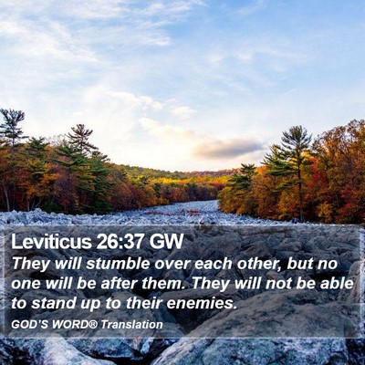 Leviticus 26:37 GW Bible Verse Image