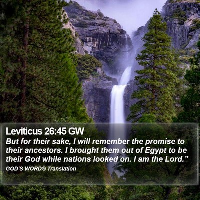 Leviticus 26:45 GW Bible Verse Image