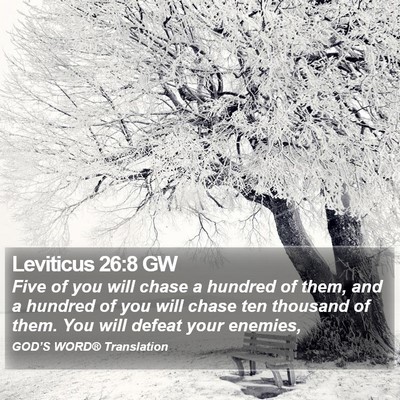 Leviticus 26:8 GW Bible Verse Image