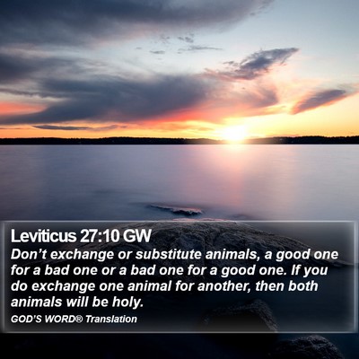 Leviticus 27:10 GW Bible Verse Image