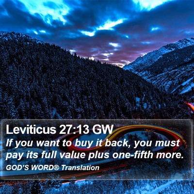 Leviticus 27:13 GW Bible Verse Image