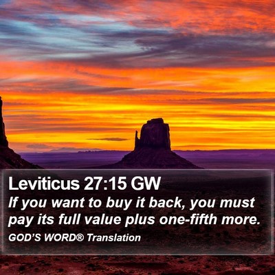 Leviticus 27:15 GW Bible Verse Image