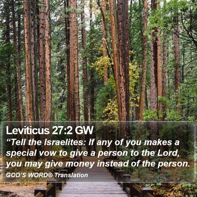 Leviticus 27:2 GW Bible Verse Image
