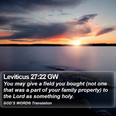 Leviticus 27:22 GW Bible Verse Image