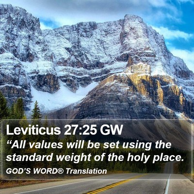 Leviticus 27:25 GW Bible Verse Image