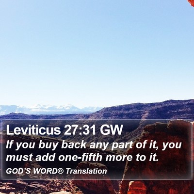 Leviticus 27:31 GW Bible Verse Image