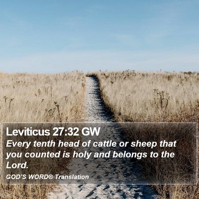 Leviticus 27:32 GW Bible Verse Image
