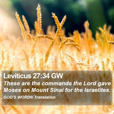 Leviticus 27:34 GW Bible Verse Image