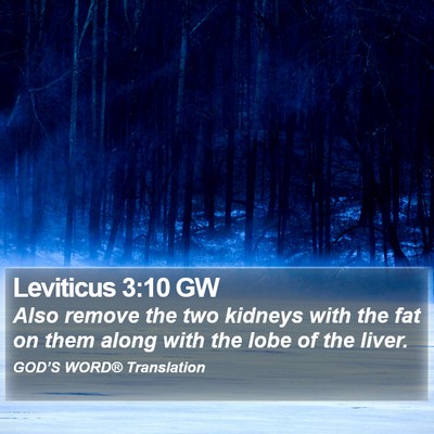 Leviticus 3:10 GW Bible Verse Image